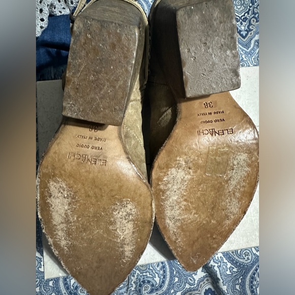 Elana Achi Light Brown Low Suede Texan Boot - Picture 4 of 7